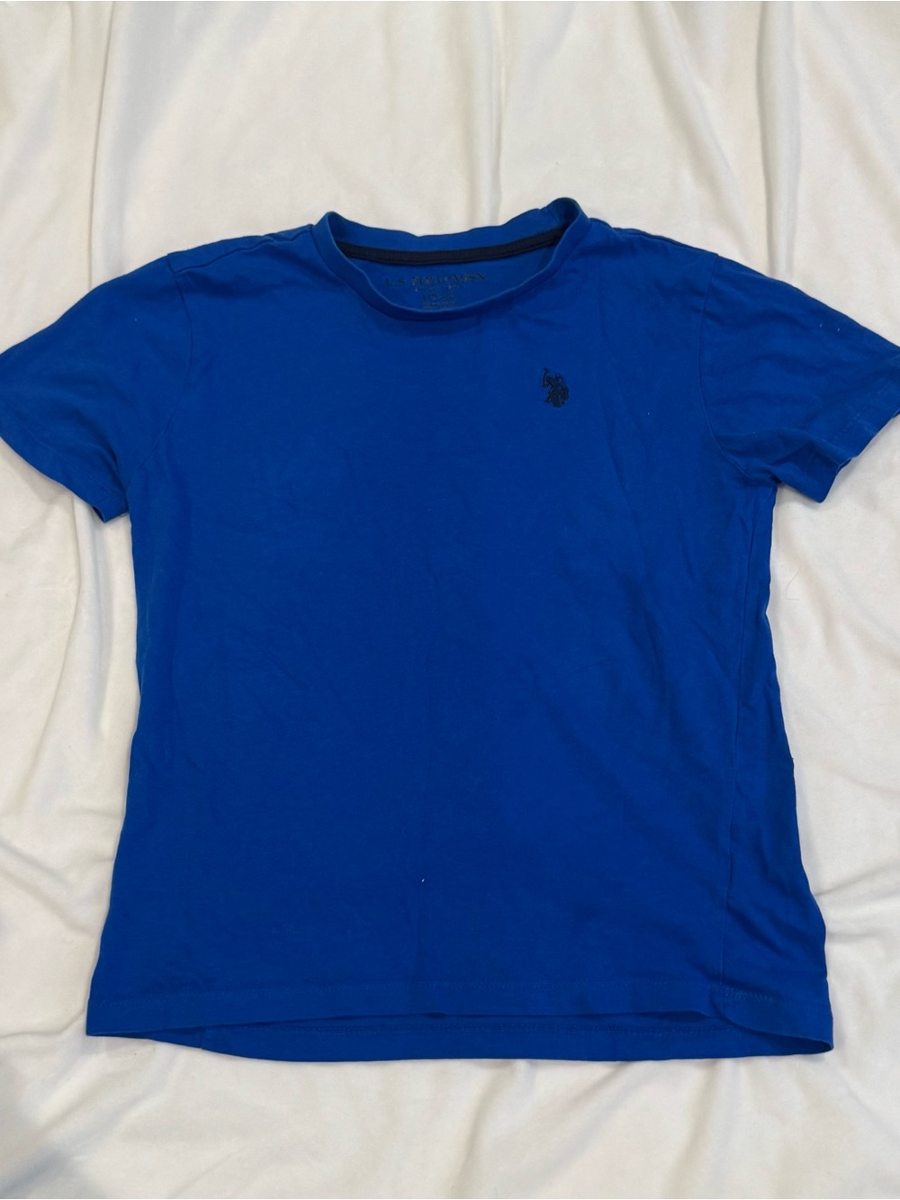 U.S. Polo Assn. Blue Crewneck T-Shirt with Black Neck Trim